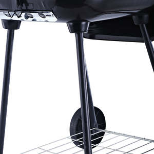 Griglia BBQ da Giardino Quadrata Stile Europeo 18'' <span class=keywords><strong>in</strong></span> Acciaio con Tavolo Laterale Pieghevole e Ruote per Hamburger - Product Image 5