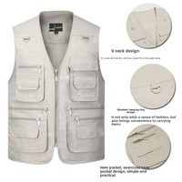 Gilet multifonctionnel à plusieurs poches pour le travail, la pêche, l'escalade, les voyages, les activités de plein air, séchage rapide, respirant, en maille, pour hommes