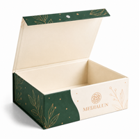 Boîte cadeau magnétique personnalisée à couvercle rabattable, emballage en carton rigide avec fermeture magnétique puissante pour bijoux et cosmétiques