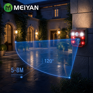 <span class=keywords><strong>Alarme</strong></span> à détecteur de mouvement solaire 120 dB, sirène de sécurité 10 sons, lumière stroboscopique à 6 LED, extérieur, garage - Fabricant - Product Image 6