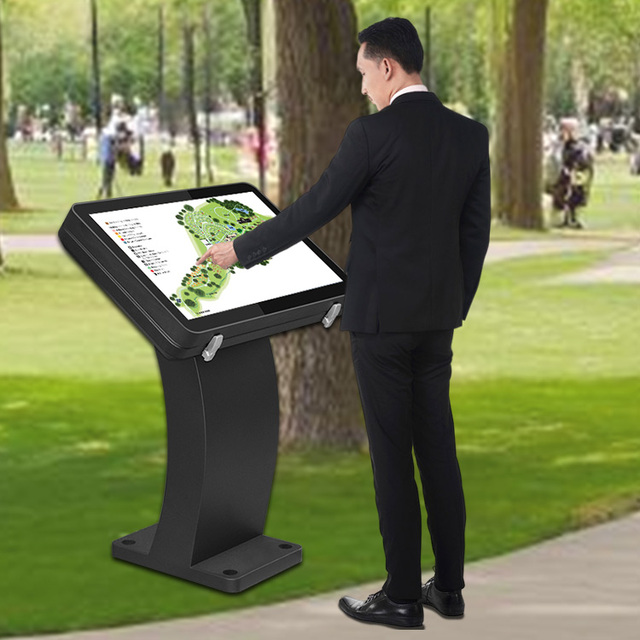 Outdoor Horizontal Smart Interactive Advertising Signage Touch Screen Wifi Android Android System Lcd Tv Table Digital Kiosk