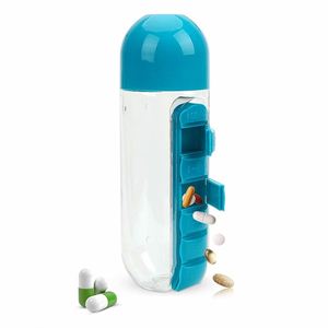 Bouteille d'eau en plastique populaire 2024 avec boîte à pilules et couvercle - Product Image 1
