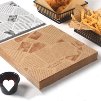 Papier d'emballage biodégradable enduit de PE résistant à la graisse de qualité alimentaire pour l'emballage de collations, de hamburgers, de pain et de biscuits, impression de logo personnalisée