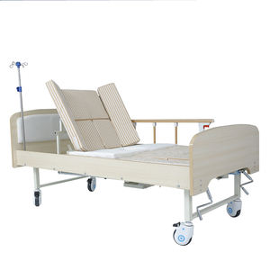 Cama china de buena calidad para pacientes, cama de hospital médica con 2 manivelas, cama de hospital con inclinación <span class=keywords><strong>lateral</strong></span> - Product Image 5