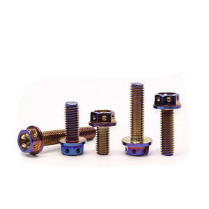 Vis autotaraudeuses Torx en titane Gr5 de haute qualité, bleues, M3 M4 M5 M6, pour moteur de carrosserie en titane - Product Image 5