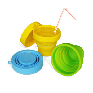 De microondas portátil <span class=keywords><strong>seguro</strong></span> plegable de silicona taza <span class=keywords><strong>con</strong></span> mosquetón para acampar - Product Image 1