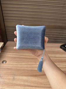 Luxury Handmade Customizable Paper Rectangle Ring <b>Boxes</b> Wholesale Tassel Detail Soft Plush Material Engagement Ring Wedding Band - Product Image 4