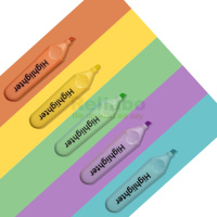 Chine Oem personnalisé pas cher surligneur marqueur rectangulaire bas quantité minimale de commande Macaron couleurs pastel surligneur stylo ensemble