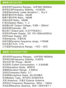 Micrófonos para Iglesia Sistema de audio VHF Grabación de estudio Micrófonos inalámbricos profesionales - Product Image 5
