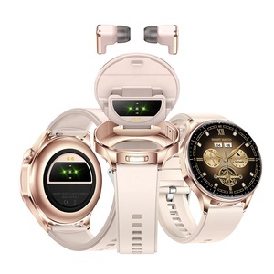 Amoled Màn hình Earbuds lật Bìa <span class=keywords><strong>Hidden</strong></span> thiết kế T98 Hifi 9D TWS Tai nghe Smartwatch tai nghe thông minh xem T98 với Earbuds - Product Image 1