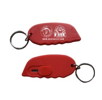 Couteau de poche rétractable portable multifonctionnel, coupe-boîte, ouvre-lettre, porte-clés