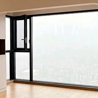 Ventana Corredera Manual de Aluminio de Diseño Moderno para Uso Comercial y Residencial, para Cocina, Apartamento, Estilo Local Fabricado