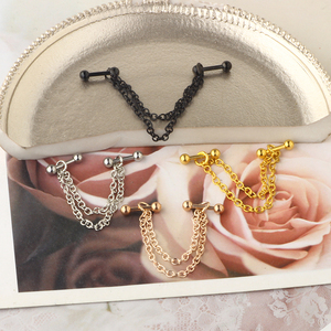 Khuyên Tai Dạng Xích Hợp Thời Trang Cho Nữ Khuyên Tai Dạng Vòng Lủng Lẳng Khuyên Tai Vành Tai Khuyên Tai Cơ Thể Sụn St - Product Image 2