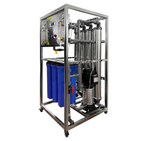 Machine de traitement de l'eau 0,5T/H PLC RO avec pompe et moteur à réservoir sous pression pour la filtration de l'eau potable