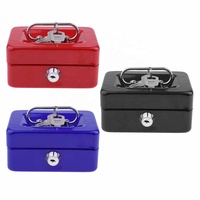 Boîte de rangement en métal portable créative, coffre-fort avec serrure, boîte à argent