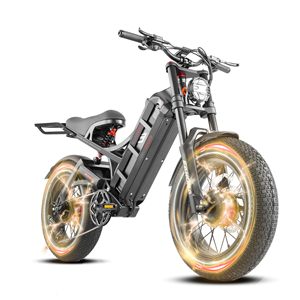 Eahora Romeo 2 52v 60ah 2500w Bici Elettrica Ibrida Retrò, <span class=keywords><strong>E</strong></span>-<span class=keywords><strong>Bike</strong></span> da Strada <span class=keywords><strong>e</strong></span> Fuoristrada, Bici Elettrica da Montagna con Pneumatici Larghi - Product Image 6