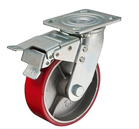 Factory Price Heavy Duty Good 4/5/6/8 Inch PU / TPR / Rubber Industrial Castor Truckle,swivel Type Heavy Duty Caster Wheels