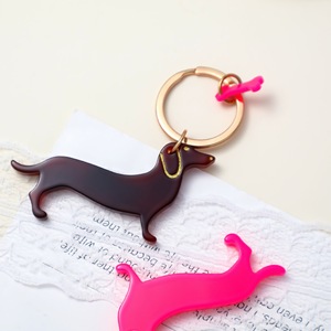 Llavero de Acrílico con Forma de <span class=keywords><strong>Perro</strong></span> Rosa, Estilo Europeo y Americano, Colorido y Lindo - Product Image 4