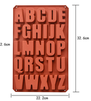 Moules en silicone écologiques marron pour lettres, pour petites entreprises et ateliers domestiques, pour la fabrication de chocolat, outils de pâtisserie, personnalisables