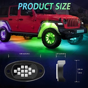 Luci LED RGB a Fascio Diffuso DC 9-16V 5050 con 12 LED e IP67 per Veicoli Fuoristrada, SUV, ecc. - Product Image 6