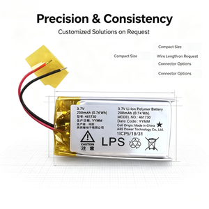 แบตเตอรี่ลิเธียมโพลิเมอร์ 3.7V 200mAh 0.74Wh รุ่น 467130 สำหรับลำโพงบลูทูธแบบพกพา - Product Image 5