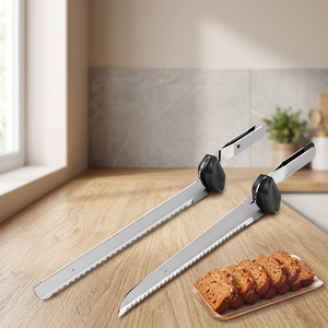 Cuchillo de Cocina Premium de Acero Inoxidable con Mango de ABS, Ambidiestro, Moderno, Ecológico, con Acabado Pulido, para Pan y Sandía - Product Image 3