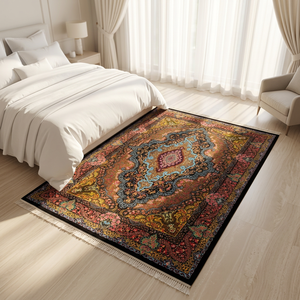 Custom Handmade Modern Pure Silk <b>Non</b> <b>Slip</b> Luxury Hand Knotted Designer <b>Rug</b> Premium Quality for Living Room Bedroom Hotel - Product Image 1