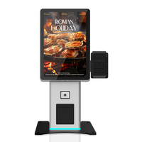 Kiosque de commande automatique de terminal de point de vente de restaurant de machine de paiement automatique de bureau de 24 pouces avec la fonction SDK de lecteur de code-barres de logiciel