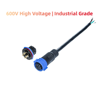 Conector Industrial Impermeable M20, Cable a Cable, IP67, Aleación de Cobre, PA66, Nylon, Alta Hermeticidad, Conector de Cable de Alta Potencia