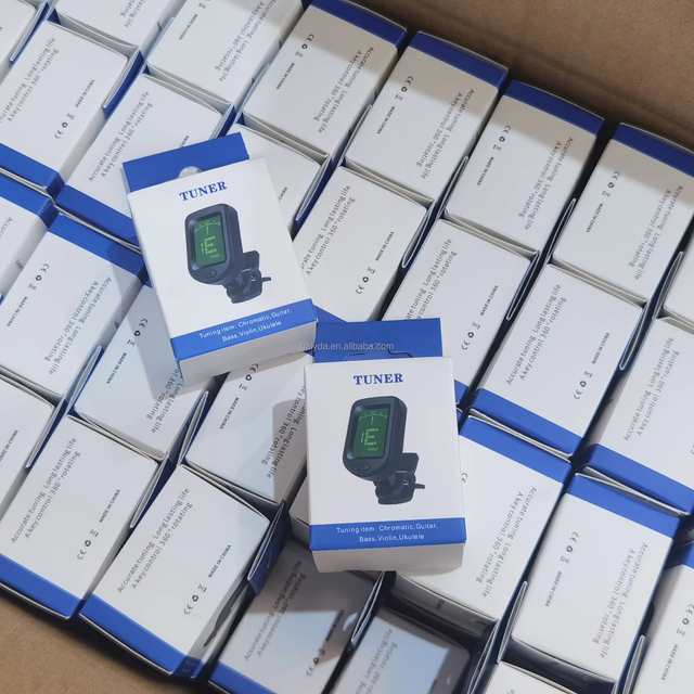 OEM Durable Digital Guitar Tuner with Lithium Battery Fast Delivery Clip Chromatic Acoustic Bass Made Plastic Guitar Accessories
