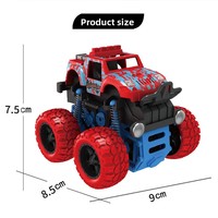 Voiture jouet en plastique PC 1:5, pneus à friction pliables, 4x4, voiture de cascade à inertie, résistante aux chutes, véhicule tout-terrain simulé