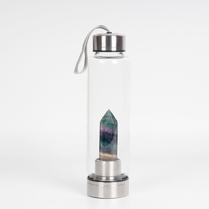 Bouteille d'eau en cristal <span class=keywords><strong>de</strong></span> verre infusée d'élixir <span class=keywords><strong>de</strong></span> pierres précieuses naturelles en gros, pierres <span class=keywords><strong>de</strong></span> quartz pour la guérison, autres artisanats en cristal - Product Image 6