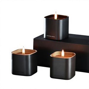 Bougie en verre de luxe écologique haut de gamme, senteurs personnalisées 9PM, cire de soja naturelle, fabrication artisanale, style moderne - Product Image 4