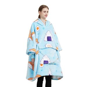 卸売りスウェットシャツブランケットパーカー冬用パジャマ特大服女性用パジャマ - Product Image 2