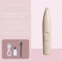 Tondeuse Électrique Rechargeable Automatique Silencieuse pour Poils d'Animaux, Rasoir Sûr en Céramique avec LED pour Toilettage Chien et Chat - Offre Spéciale