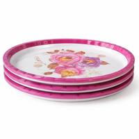 Vaisselle en mélamine Rose pour mariage, ensemble de vaisselle florale romantique assiettes et bols, qualité alimentaire incassable, vente en gros, export en vrac