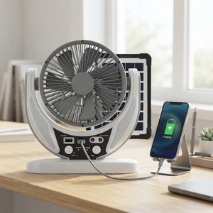 Ventilateur solaire d'extérieur préféré avec panneau solaire, ventilateur mécanique pour chambre, mini ventilateur solaire USB pour voiture - Product Image 1
