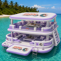 Plateforme flottante gonflable stable anti-basculement pour plusieurs personnes, idéale pour les loisirs aquatiques quotidiens