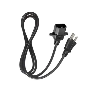 Atacado Canadá 16Awg Conector 3 Us Cabo De Extensão Ac Prong EUA Alimentação Padrão Cord Plug