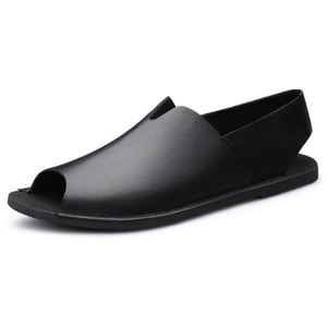 Sandales décontractées pour hommes en cuir de vachette à bout ouvert, collection été 2026, best-seller |   Sandales de plage antidérapantes pour l'extérieur - Product Image 1