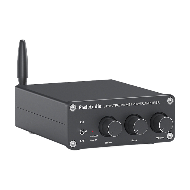 Audio BT20A TPA3116D2 Sound Power Amplifier 100W Mini HiFi Stereo Audio Class D Amp Bass Treble for Speakers