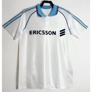 Uniformes de Fútbol de Verano, Camiseta Retro del Marsella Temporada 1998/99 con Mangas Cortas Estampadas, Uniforme para Competiciones de Clubes Europeos - Product Image 1