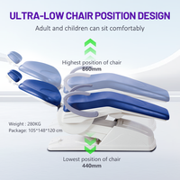 Unité de fauteuil dentaire électrique ergonomique-Complet avec plateau d'instrument en céramique Spitton Assistant Cabinet pour clinique dentaire moderne
