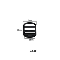 Boucle de sangle de 1 pouce, accessoires de quincaillerie pour sac, largeur intérieure 25 mm, boucle de réglage à 4 niveaux, boucle de sangle d'épaule