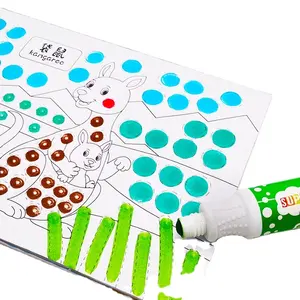 Bunte Zeichnung mit Punkt markierung stift Lernspiel zeug Kinder Färbung Aktivität sbuch für Kinder Geburtstags geschenke Tierwelt - Product Image 1