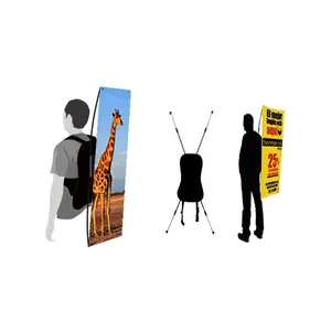 Custom Durable Luxury 1set/pack Outdoor Human X Promotion Backpack Banner Advertising With Flag Pole