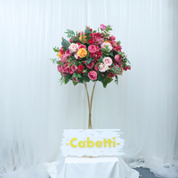 Centres de table de mariage de luxe boule de rose pour table de mariage fleurs artificielles personnalisées boule de fleurs en soie