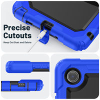 Housse en silicone pour tablette robuste antichoc pour Lenovo Tab One 8.7 pouces/K9 TB-305FU 2025 béquille pliée