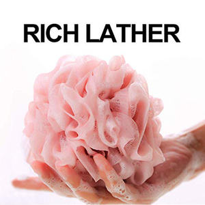 Top di Vendita Su Ordinazione Del Corpo Scrubber Esfoliante La Pelle <span class=keywords><strong>Shower</strong></span> Spugna Da Bagno per Gli Uomini e Le Donne Schiuma Ricca Doccia Pouf Maglia - Product Image 6