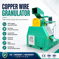 Machine de granulation de câbles en cuivre avec séparateur d'air pour la récupération de cuivre de haute pureté